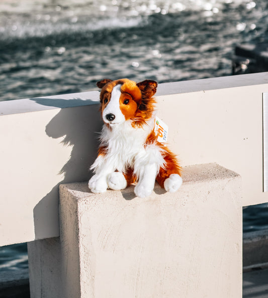 Uni Toys Rough Collie Dog Plush 25cm