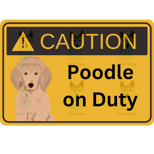 Poodle Dog 5in Transparent Caution Sticker