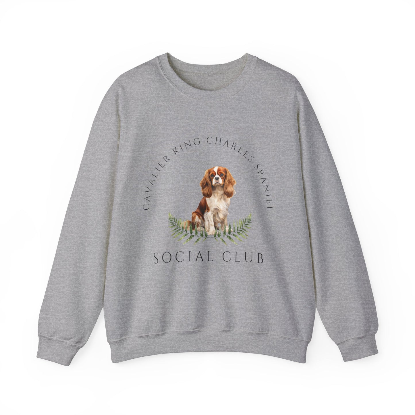 Cavalier King Charles Spaniel Dog Social Club Unisex Heavy Blend Crewneck Sweatshirt, Cavalier Dog Mom Gift