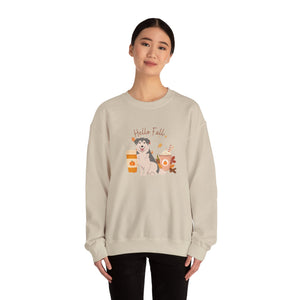 Aidi Dog Fall Unisex Heavy Blend Crewneck Sweatshirt