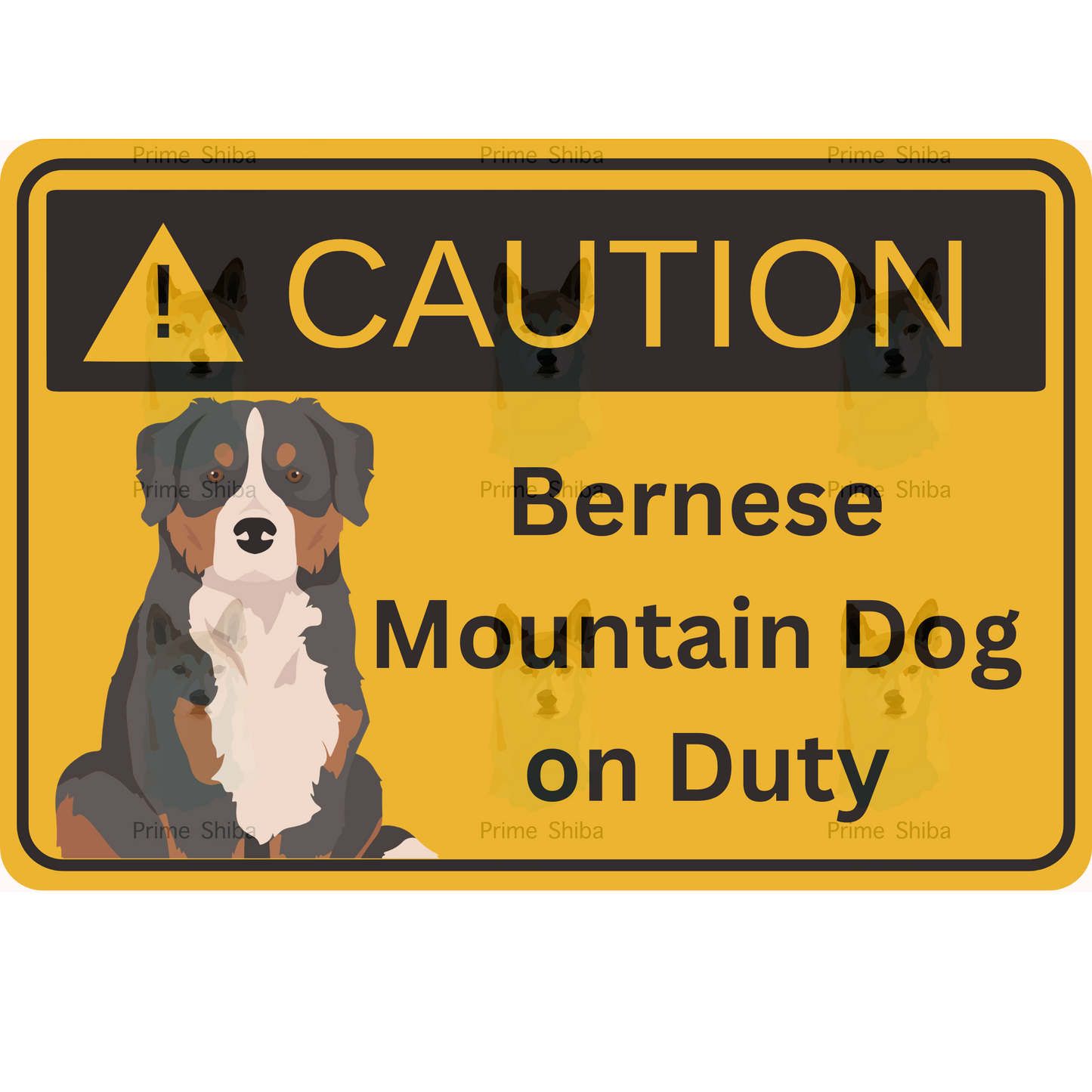 Bernese Mountain Dog 5in Transparent Caution Sticker