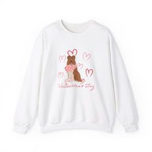 Load image into Gallery viewer, Collie Dog Valentines Day Unisex Heavy Blend Crewneck Sweatshirt
