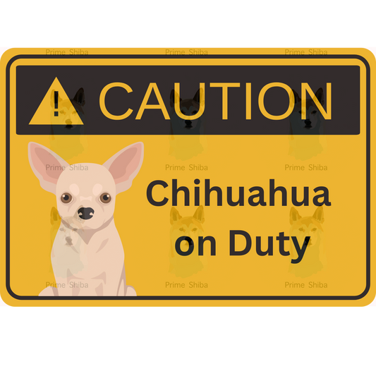 Chihuahua Dog 5in Transparent Caution Sticker