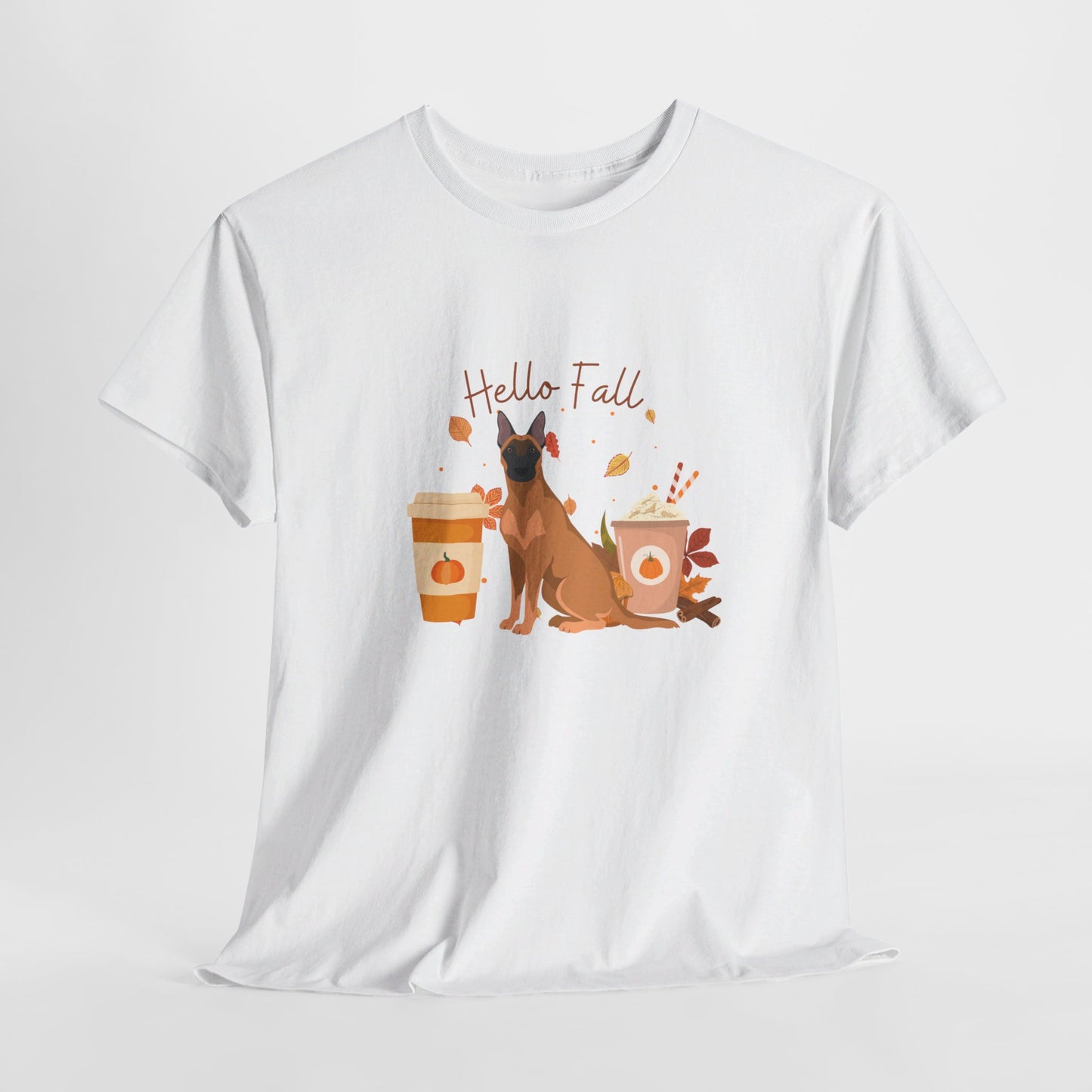 Belgian Malinois Dog Fall Halloween Unisex Heavy Cotton Tee, Dog Mom Gift, AKC