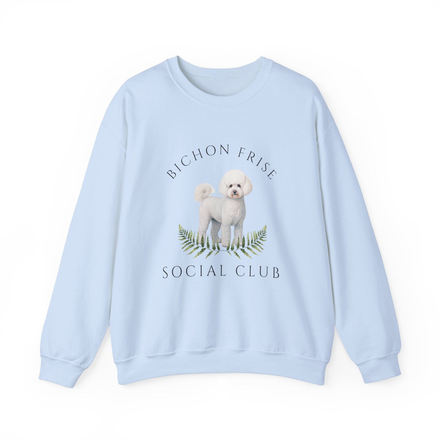 Bichon Frise Dog Social Club Unisex Heavy Blend Crewneck Sweatshirt, Bichon Dog Mom Gift