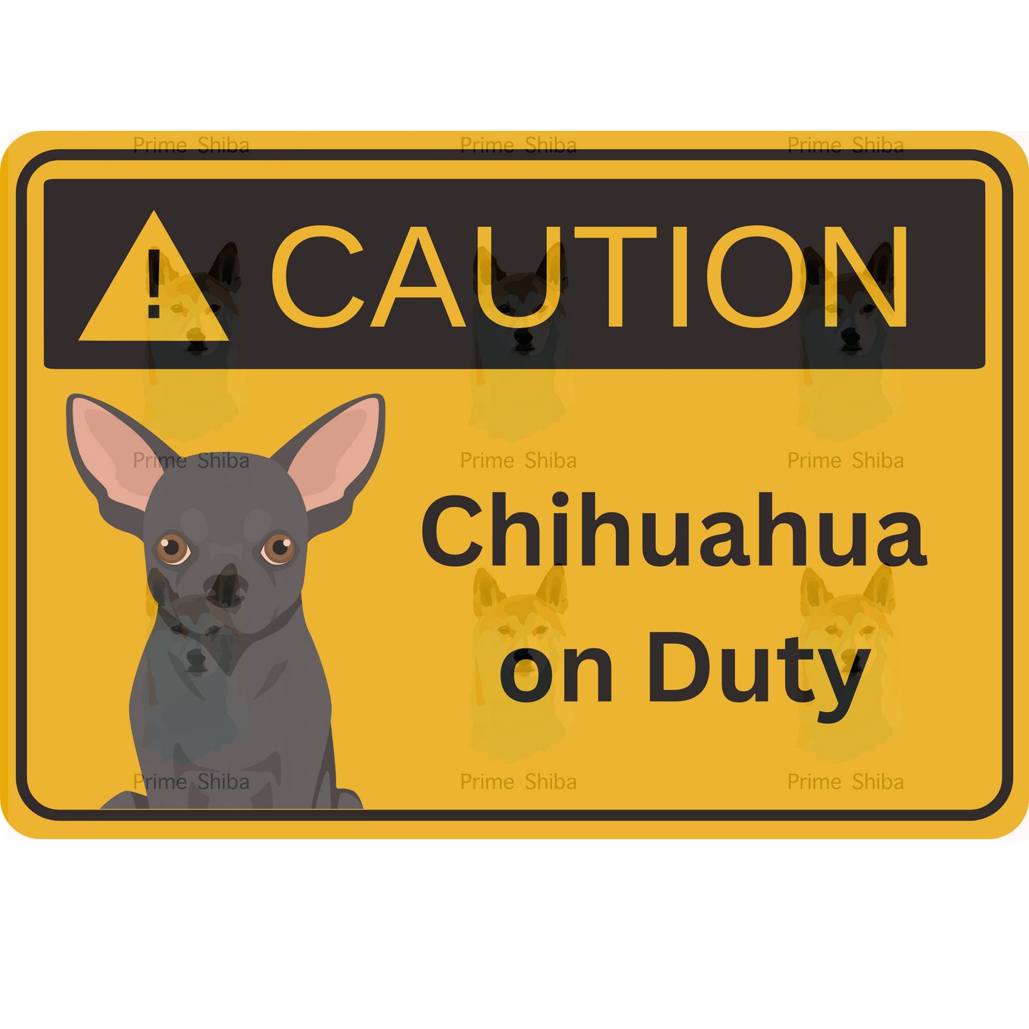 Chihuahua Dog 5in Transparent Caution Sticker