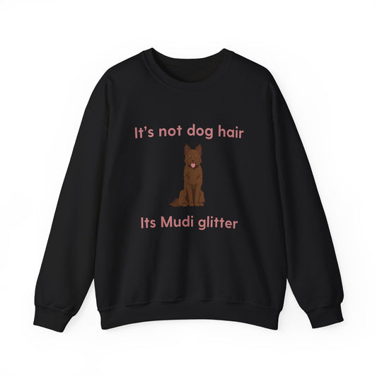 Mudi Dog Glitter Funny Unisex Heavy Blend Crewneck Sweatshirt, Mudi Mom, Mudi Gift, Mudi Lover