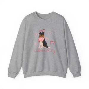 Collie Dog Valentines Day Unisex Heavy Blend Crewneck Sweatshirt