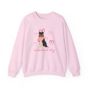 Collie Dog Valentines Day Unisex Heavy Blend Crewneck Sweatshirt