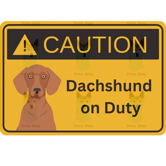 Dachshund Dog 5in Transparent Caution Sticker