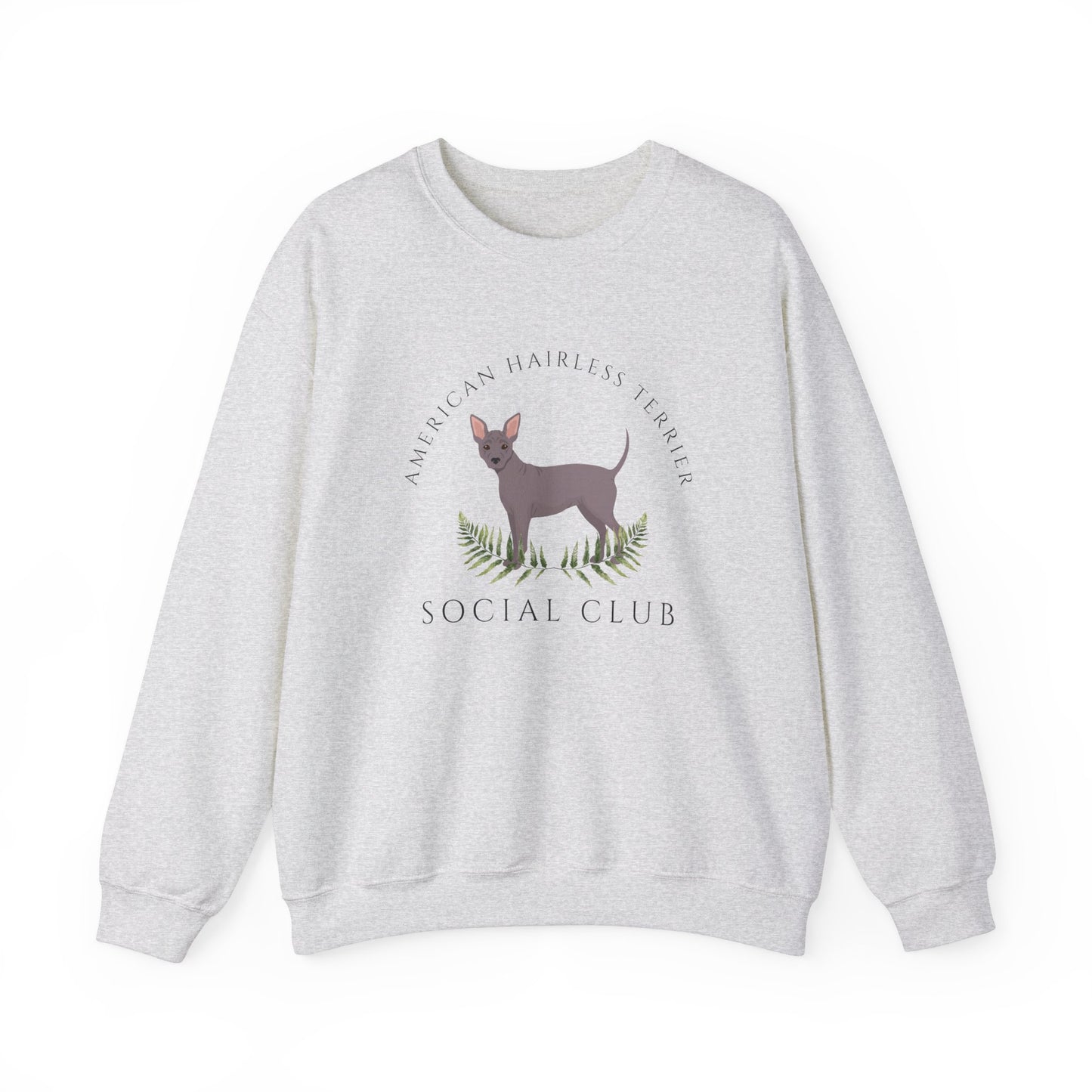 American Hairless Terrier Dog Social Club Unisex Heavy Blend Crewneck Sweatshirt, Dog Mom Gift