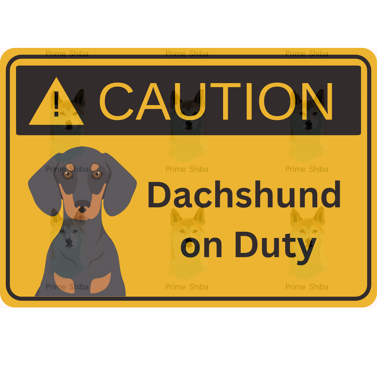 Dachshund Dog 5in Transparent Caution Sticker