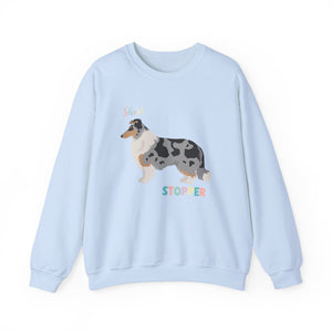 Rough Collie Dog Show Stopper Unisex Heavy Blend Crewneck Sweatshirt,Dog Mom Gift