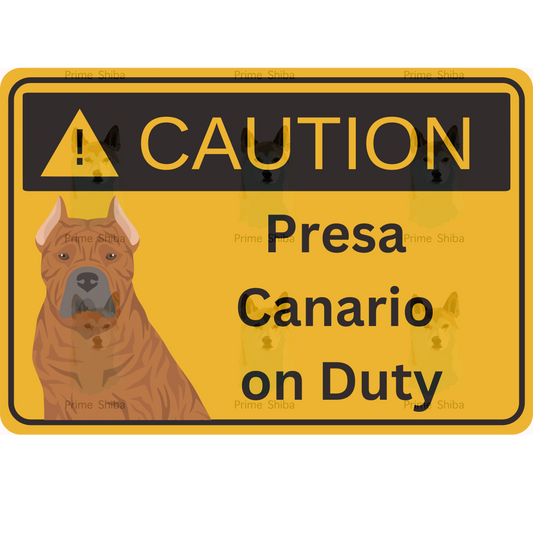 Presa Canario Dog 5in Transparent Caution Sticker