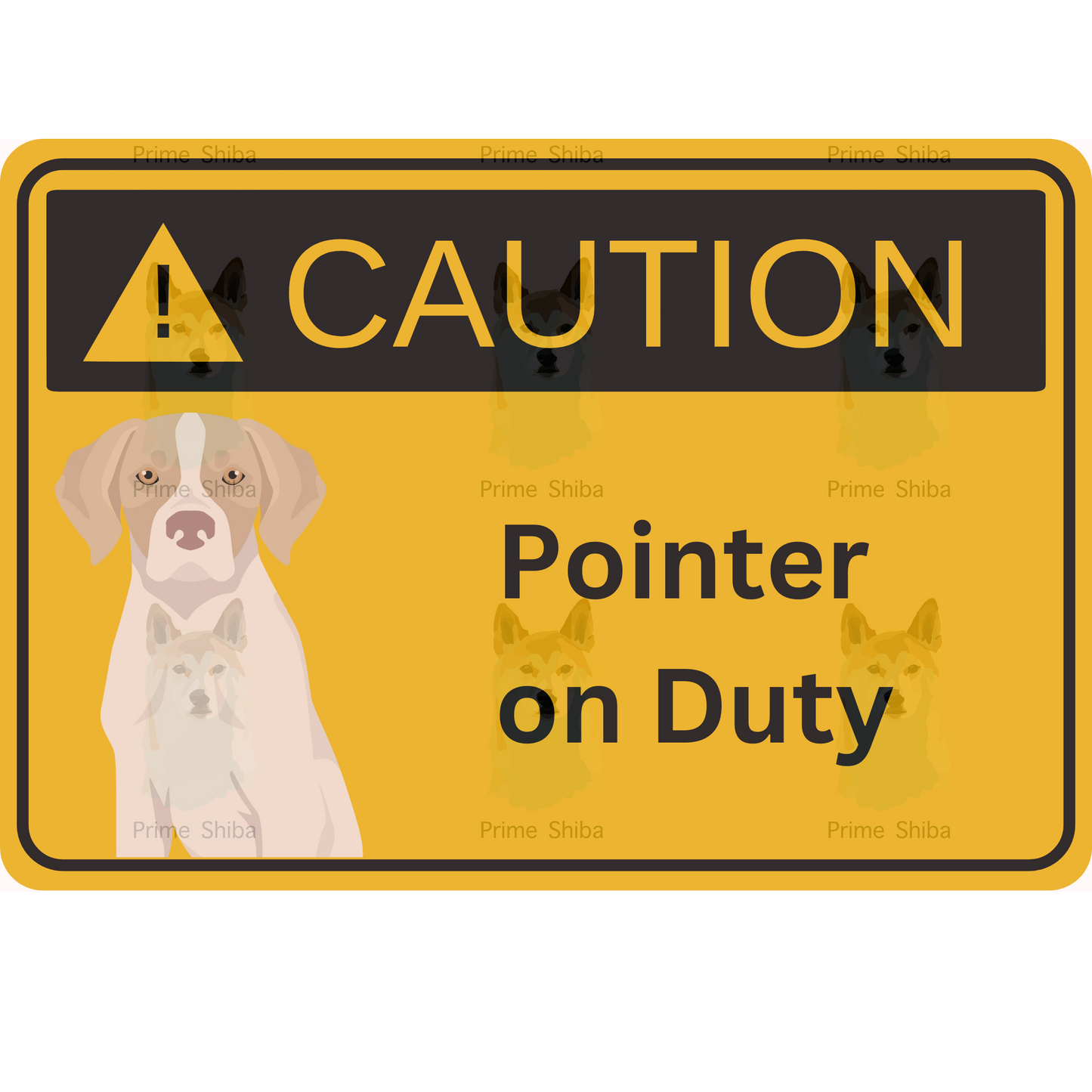 Pointer Dog 5in Transparent Caution Sticker