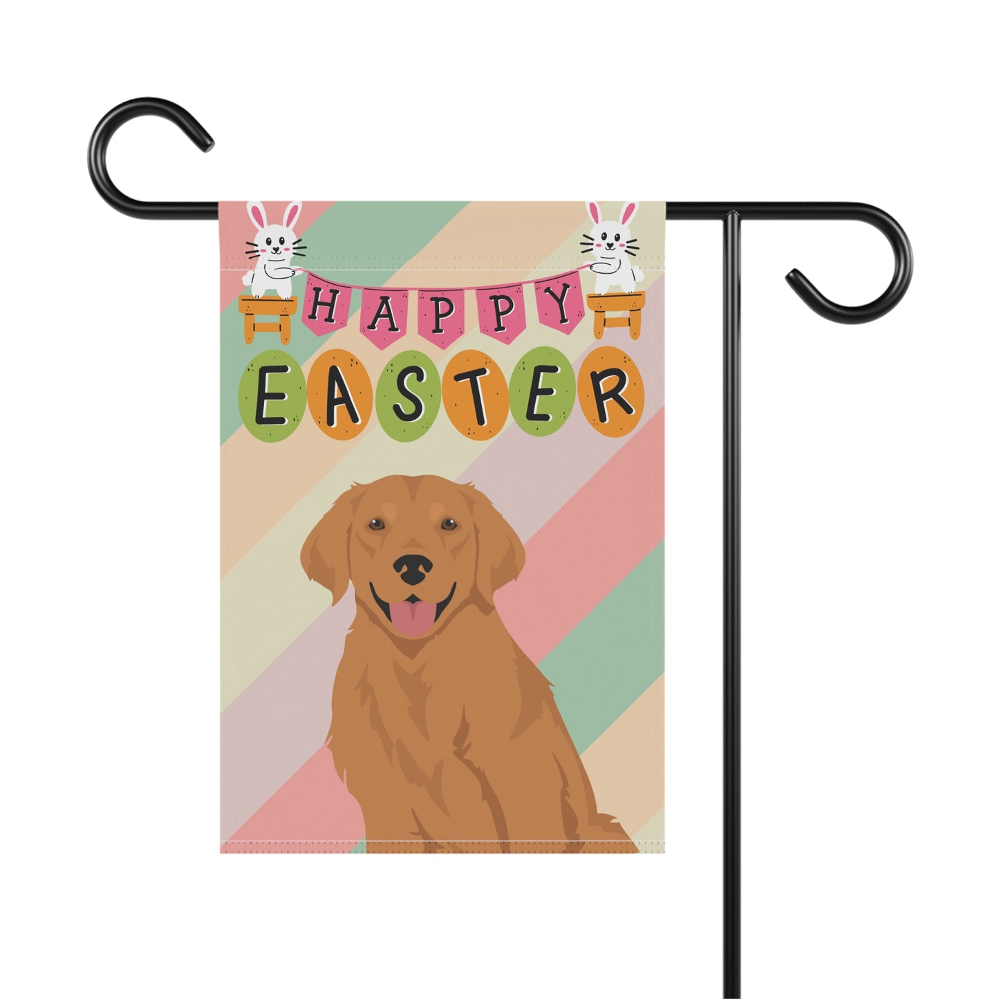 Golden Retriever Dog Easter Garden Flag