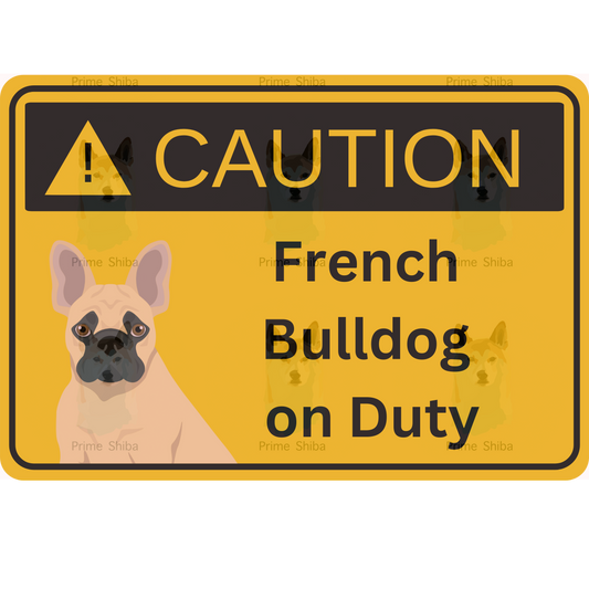 French Bulldog Dog 5in Transparent Caution Sticker