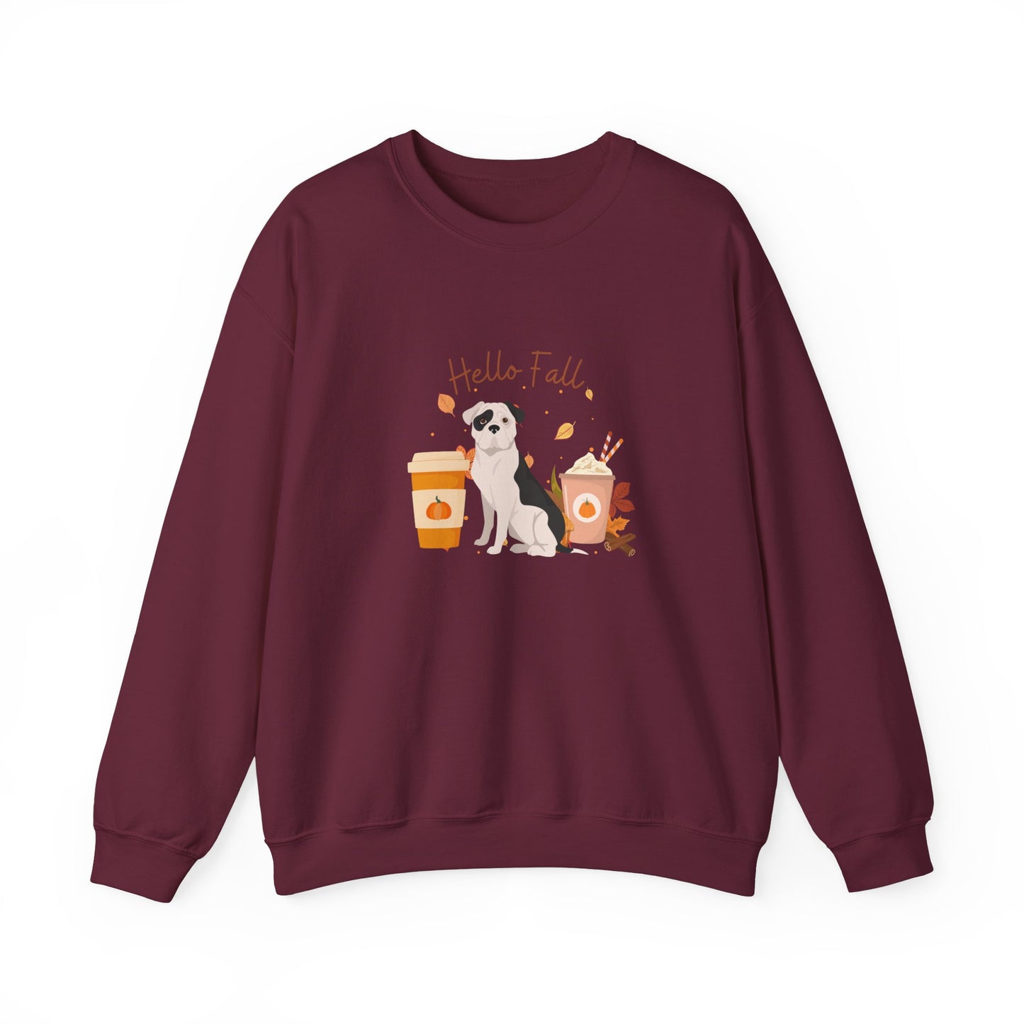 American Bulldog Dog Fall Unisex Heavy Blend Crewneck Sweatshirt