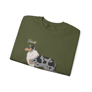 Rough Collie Dog Show Stopper Unisex Heavy Blend Crewneck Sweatshirt,Dog Mom Gift