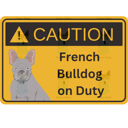 French Bulldog Dog 5in Transparent Caution Sticker