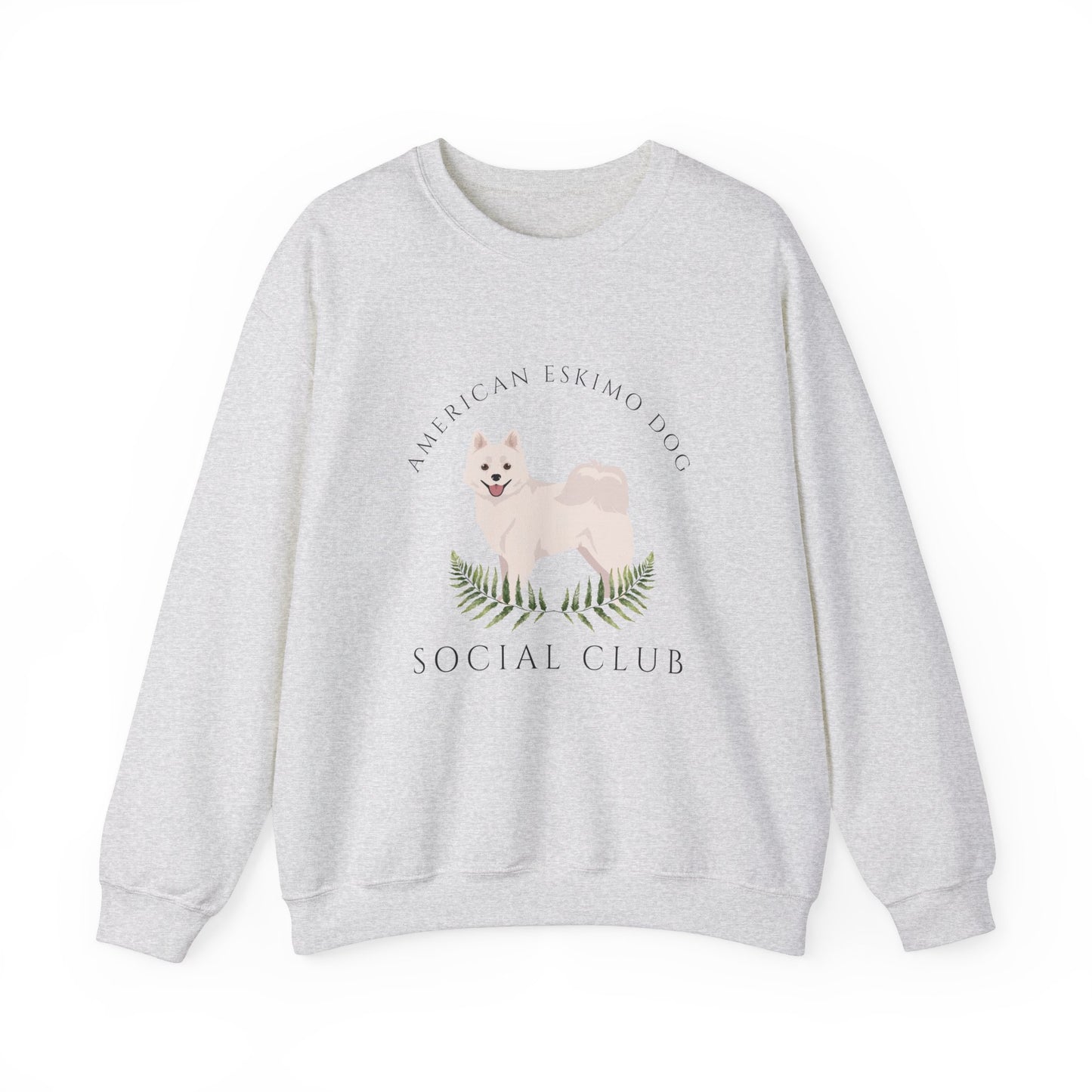 American Eskimo Dog Social Club Unisex Heavy Blend Crewneck Sweatshirt, Dog Mom Gift