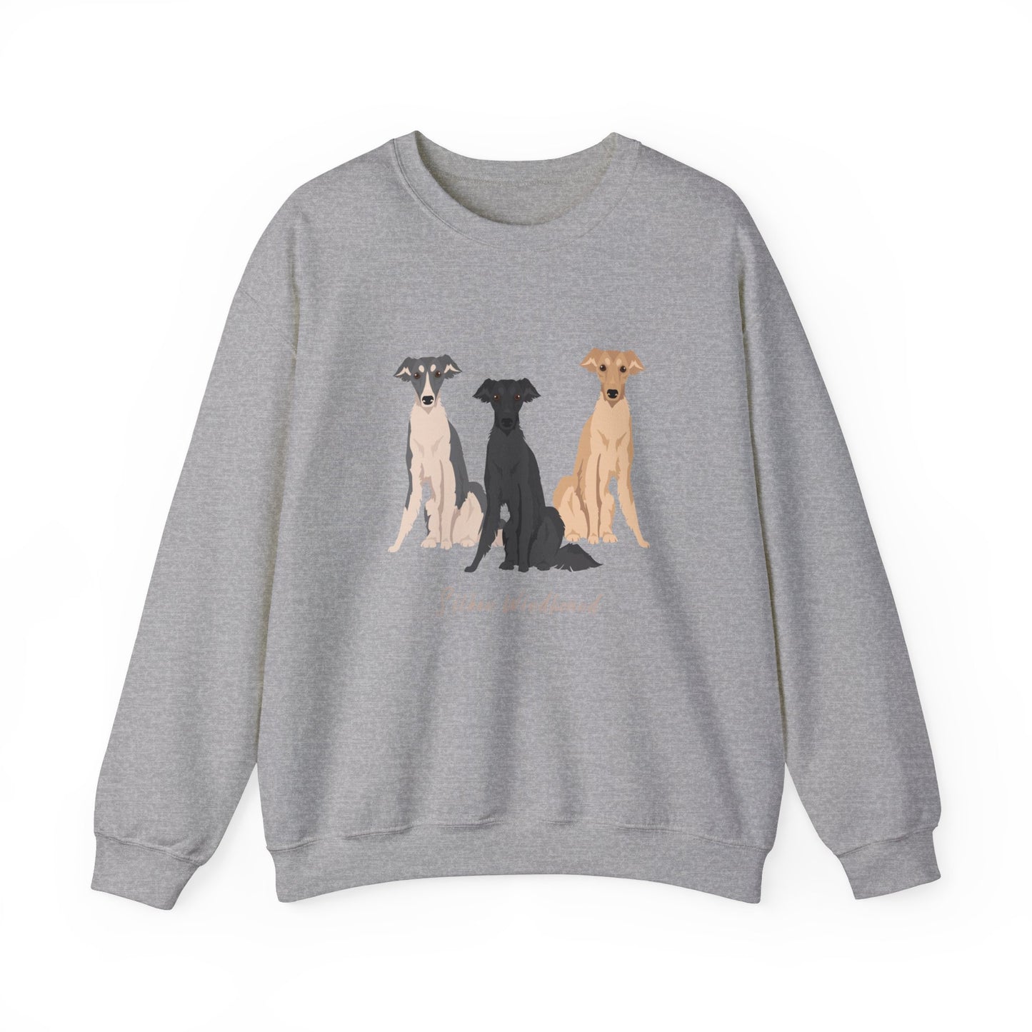 Silken Windhound Dog Unisex Heavy Blend Crewneck Sweatshirt, Silken Mom, Silken Gift, Silken Lover