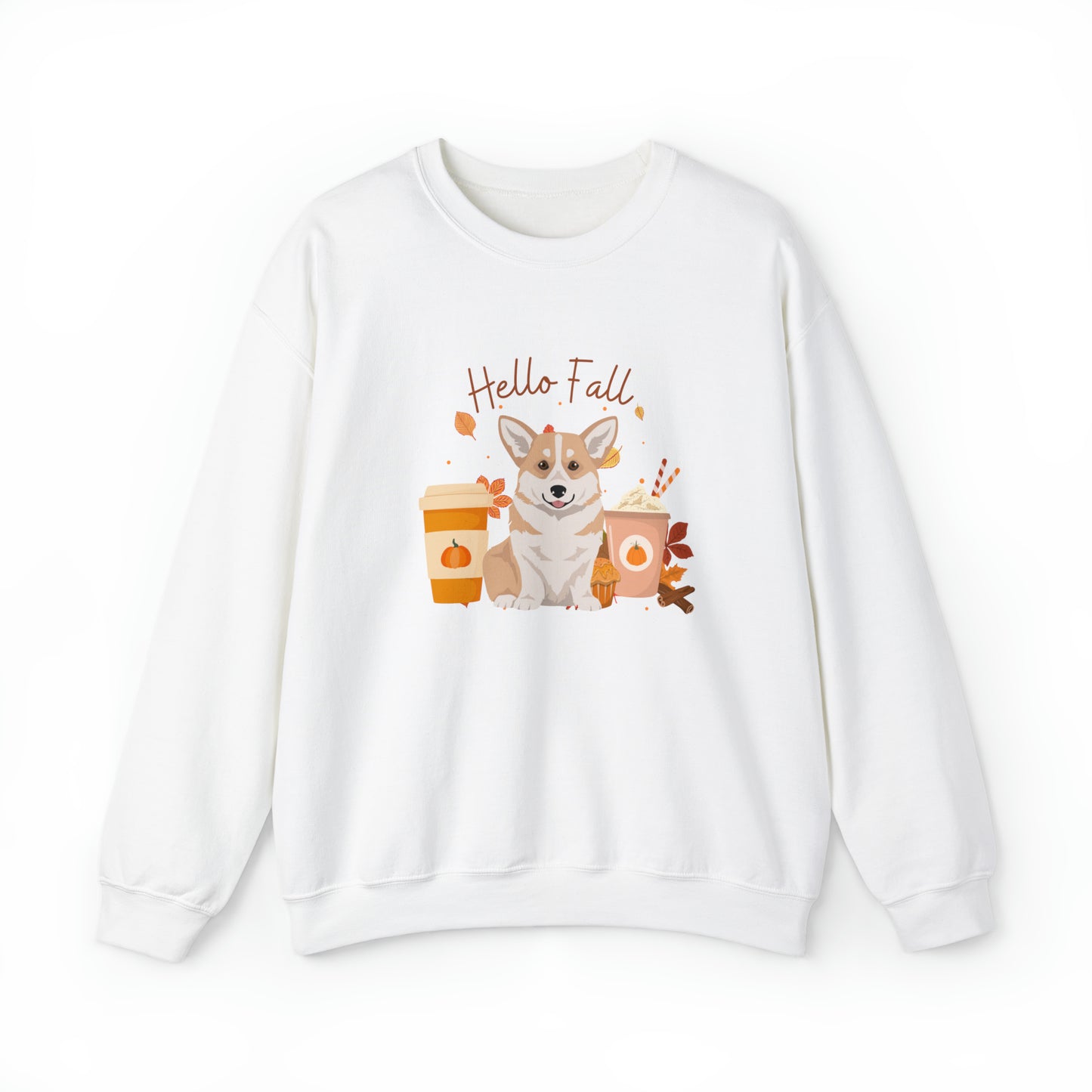 Pembroke Welsh Corgi Dog Fall Halloween Unisex Heavy Blend Crewneck Sweatshirt