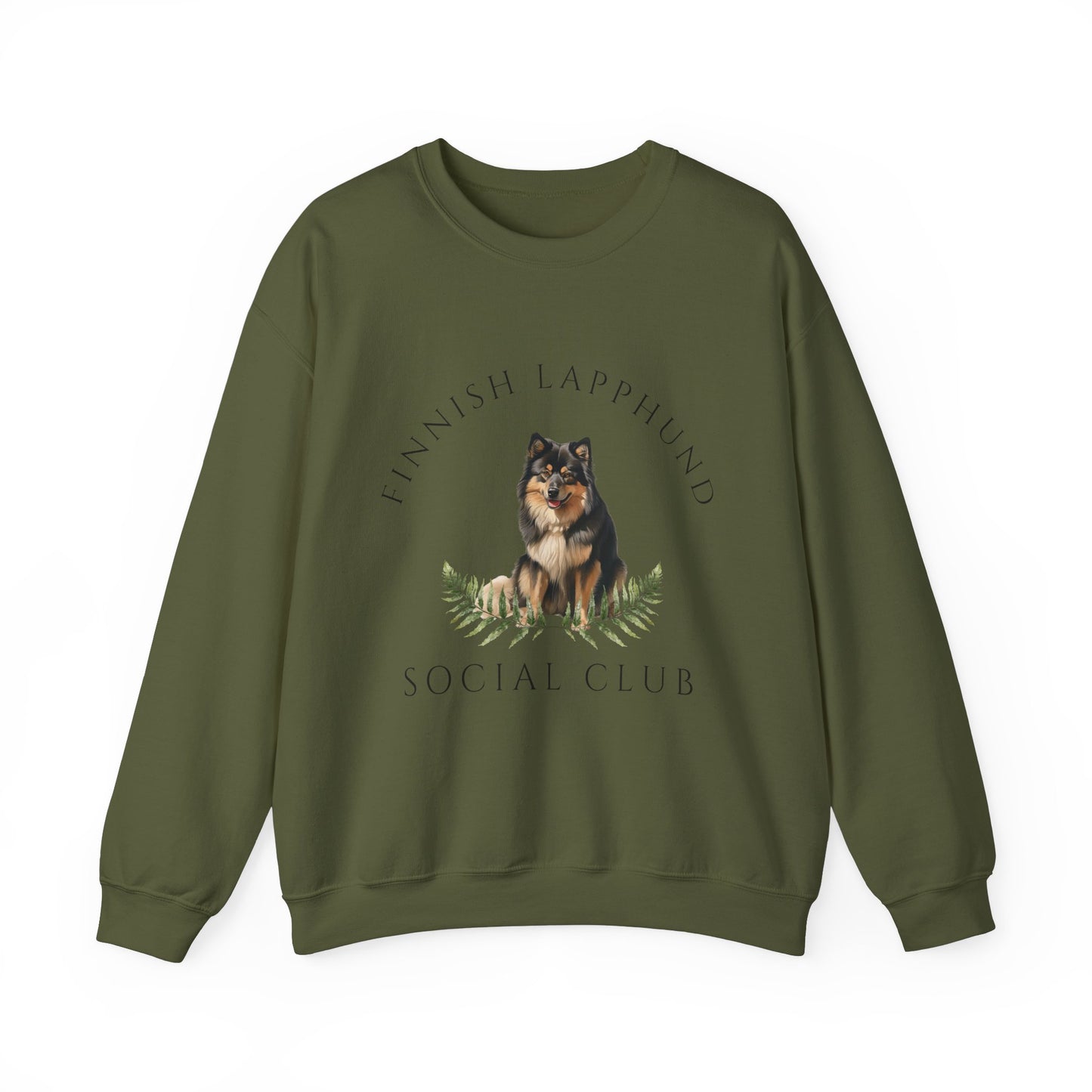 Finnish Lapphund Dog Social Club Unisex Heavy Blend Crewneck Sweatshirt, Finnish Lapphund Dog Mom Gift