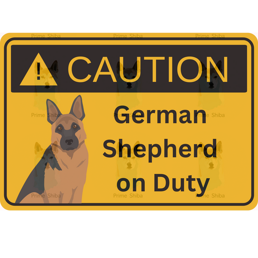 German Shepherd Dog 5in Transparent Caution Sticker