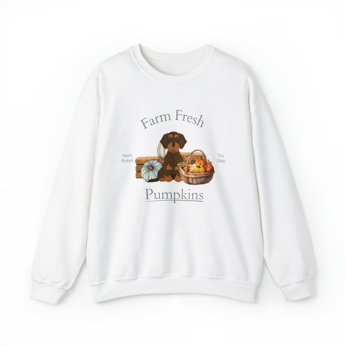 Daschund Dog Fall Halloween Unisex Heavy Blend Crewneck Sweatshirt