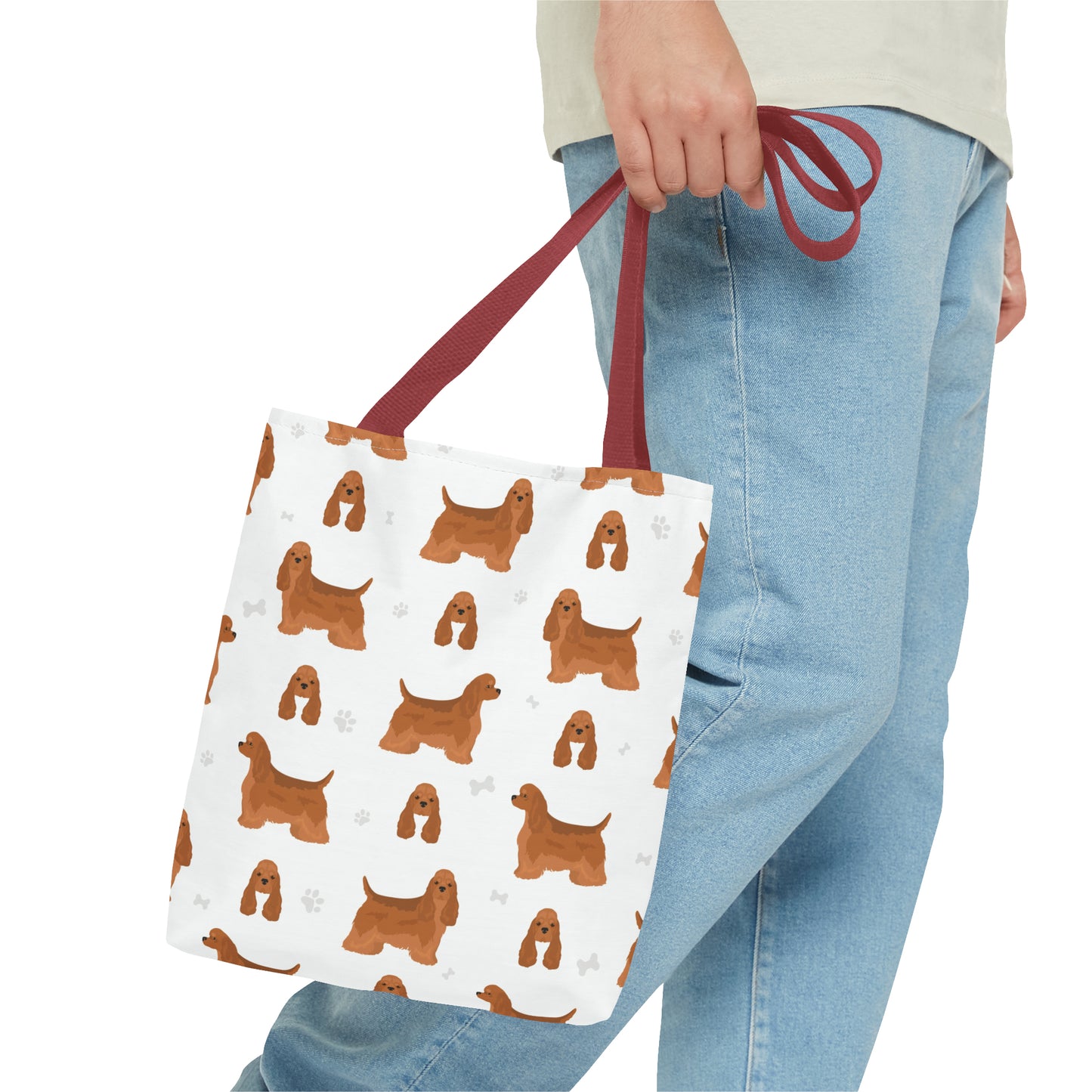 American Cocker Spaniel Dog Tote Bag, Cocker Spaniel Dog Mom Gift