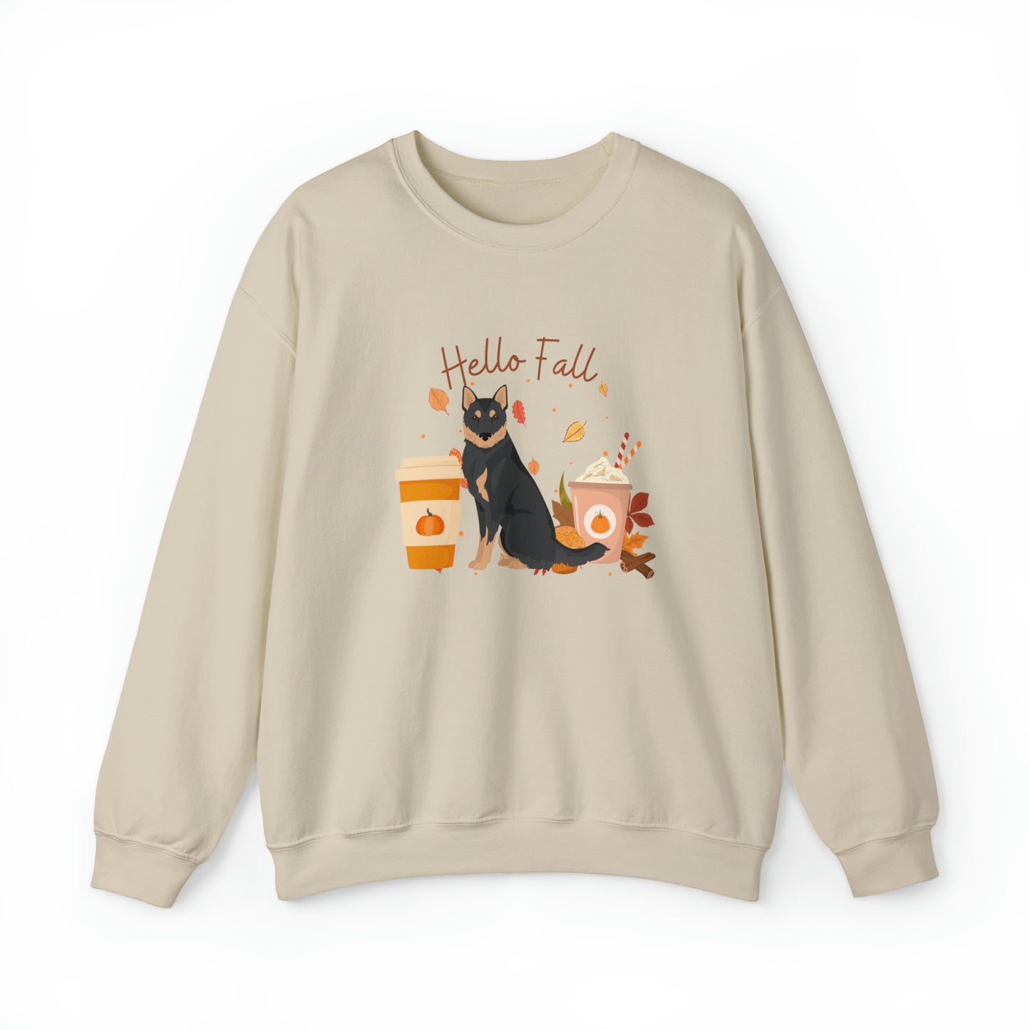 Korean Jindo Dog Fall Halloween Unisex Heavy Blend Crewneck Sweatshirt