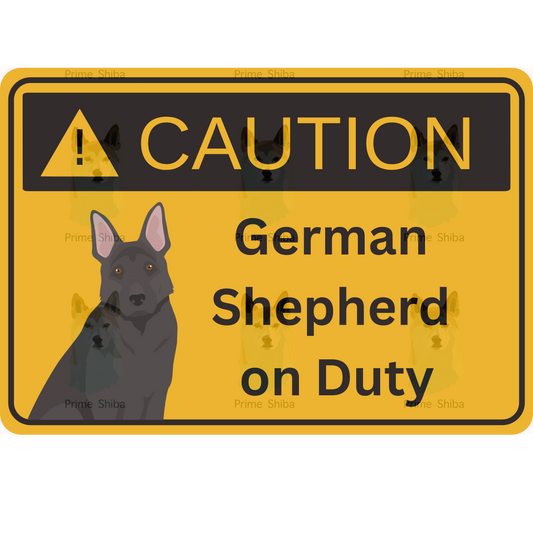 German Shepherd Dog 5in Transparent Caution Sticker