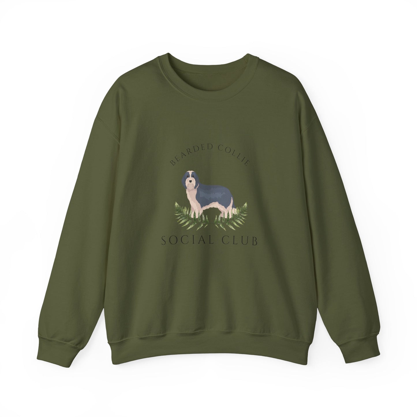 Bearded Collie Dog Social Club Unisex Heavy Blend Crewneck Sweatshirt, Dog Mom Gift