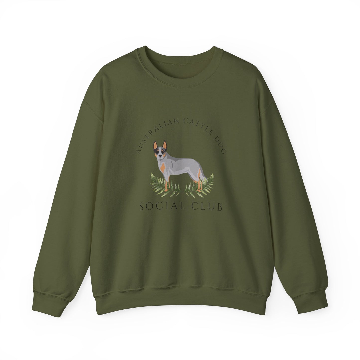 Australian Cattle Dog Social Club Unisex Heavy Blend Crewneck Sweatshirt, Dog Mom Gift