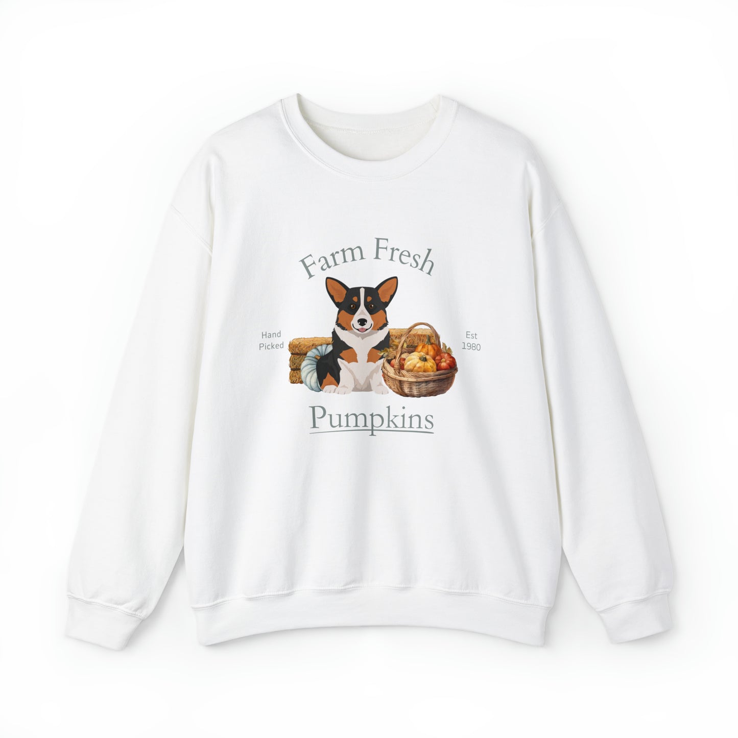 Pembroke Welsh Corgi Dog Fall Halloween Unisex Heavy Blend Crewneck Sweatshirt