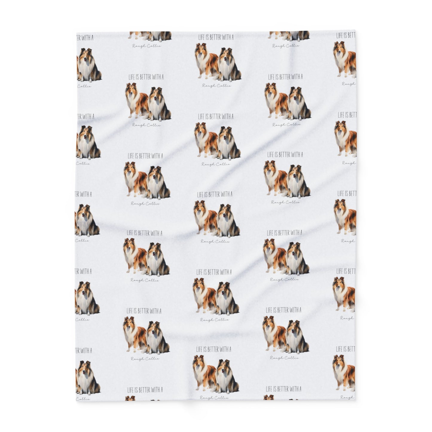 Collie Dog Arctic Fleece Blanket, Dog Mom Gift, life is better with a collie