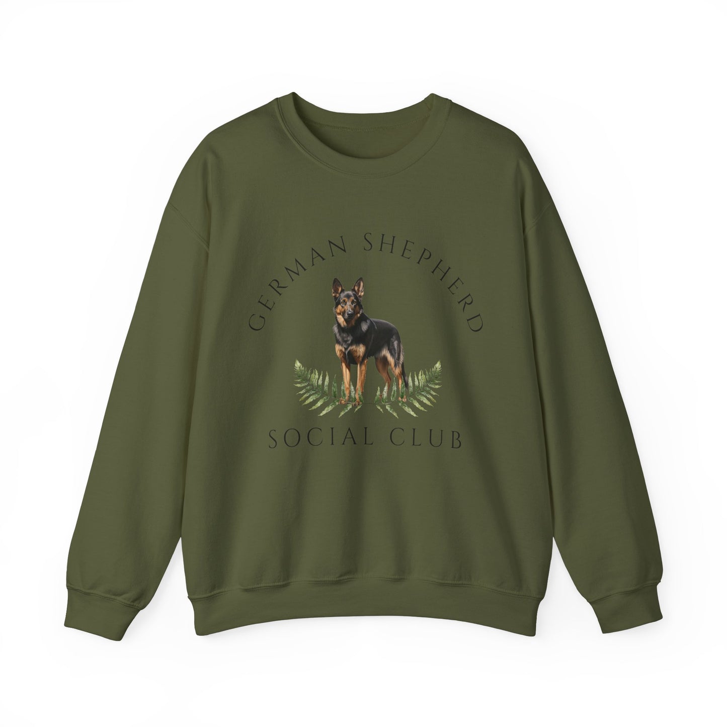 German Shepherd Dog Social Club Unisex Heavy Blend Crewneck Sweatshirt, German Shepherd Dog Mom Gift