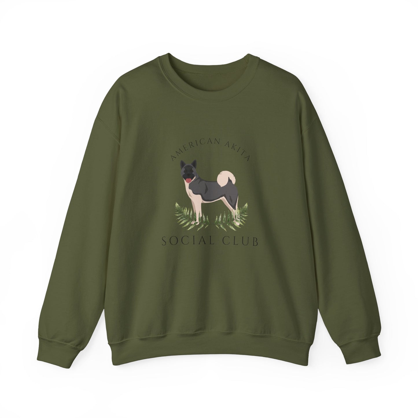 American Akita Dog Social Club Unisex Heavy Blend Crewneck Sweatshirt, Dog Mom Gift