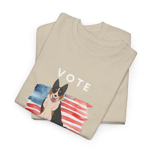 Welsh Sheepdog Dog Vote 2024, Election Unisex Heavy Cotton Tee, Dog Mom Gift, AKC