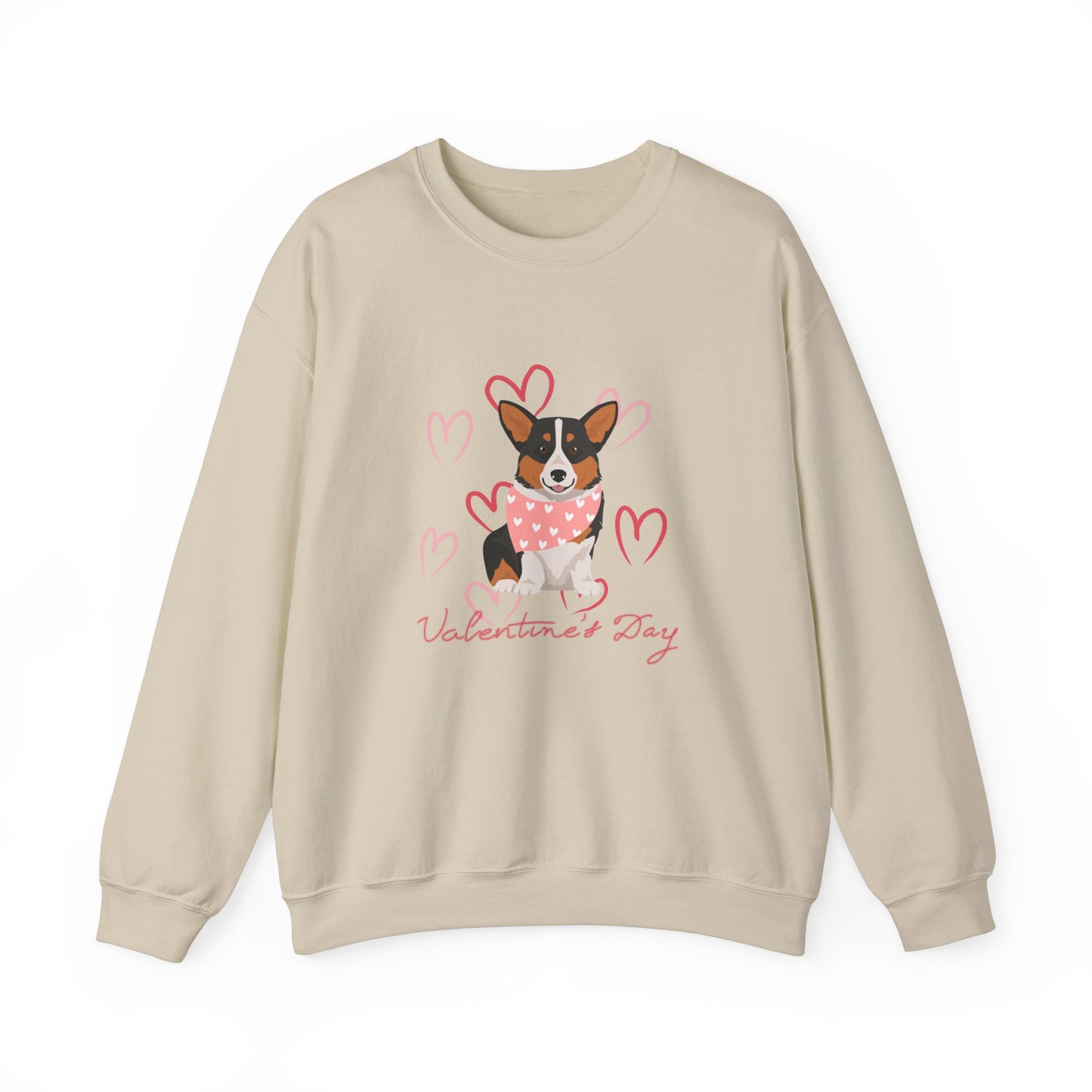 Pembroke Welsh Corgi Dog Valentines Day Unisex Heavy Blend Crewneck Sweatshirt