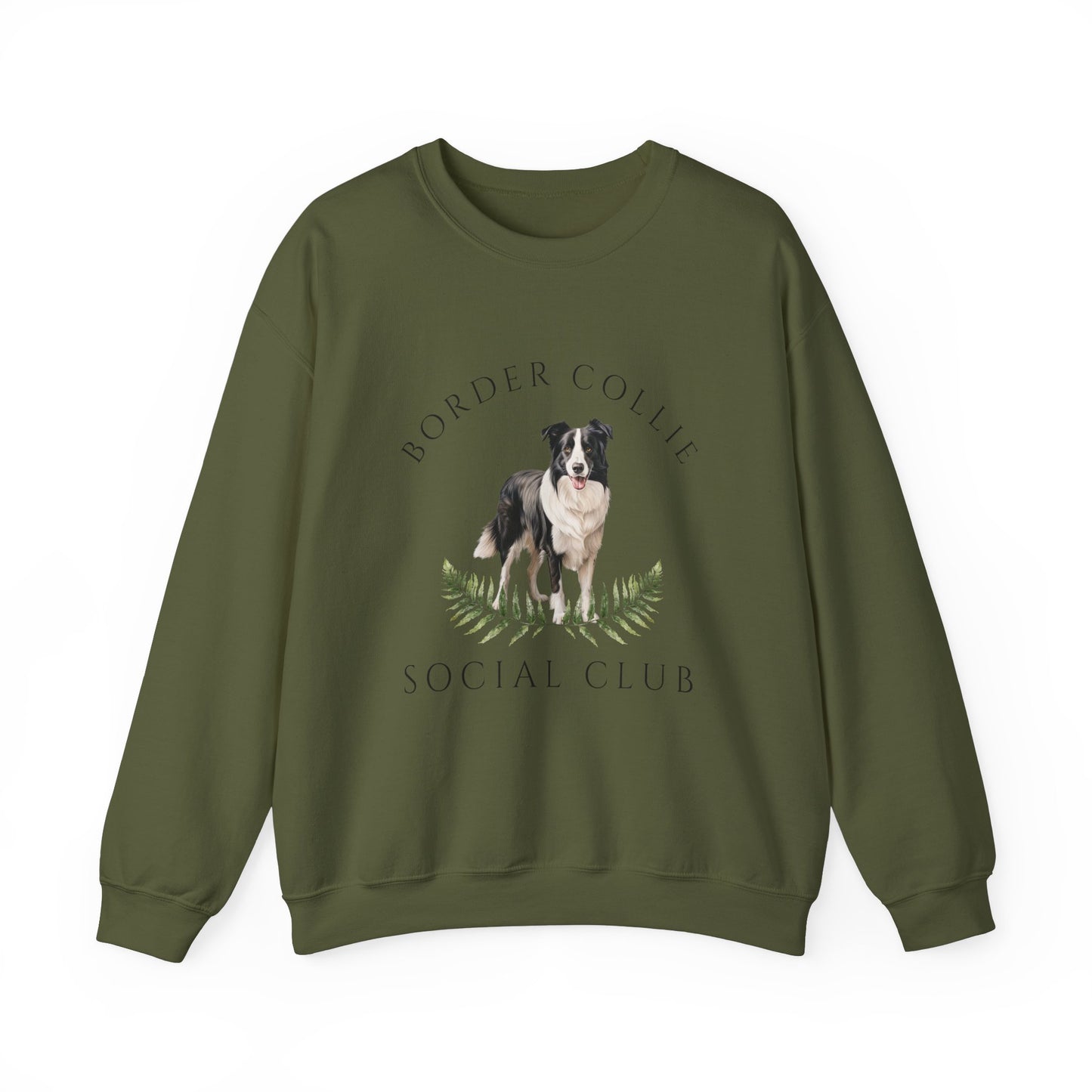 Border Collie Dog Social Club Unisex Heavy Blend Crewneck Sweatshirt, Border Collie Dog Mom Gift