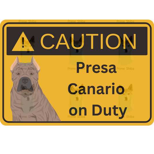 Presa Canario Dog 5in Transparent Caution Sticker