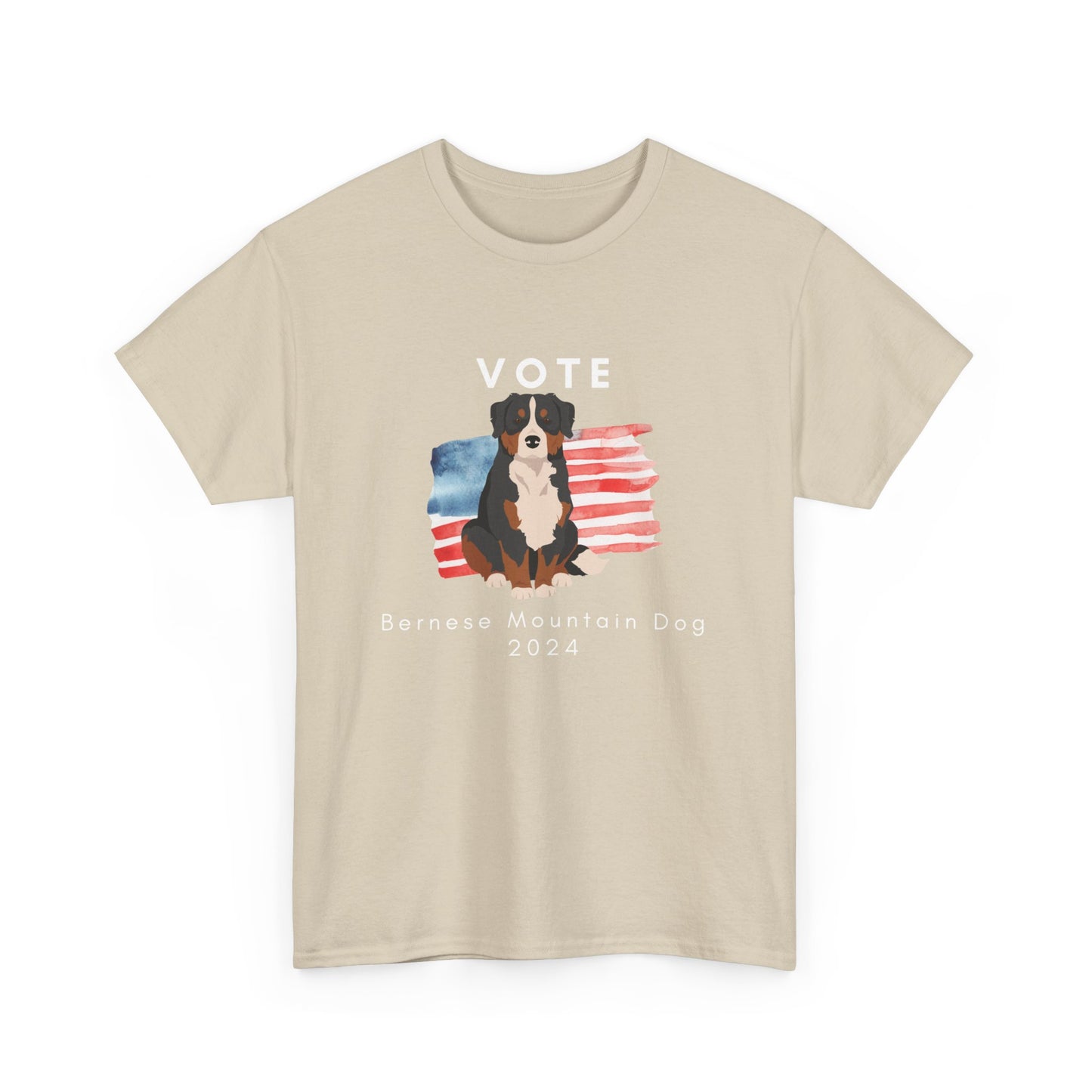 Bernese Mountain Dog Vote 2024, Election Unisex Heavy Cotton Tee, Dog Mom Gift, AKC