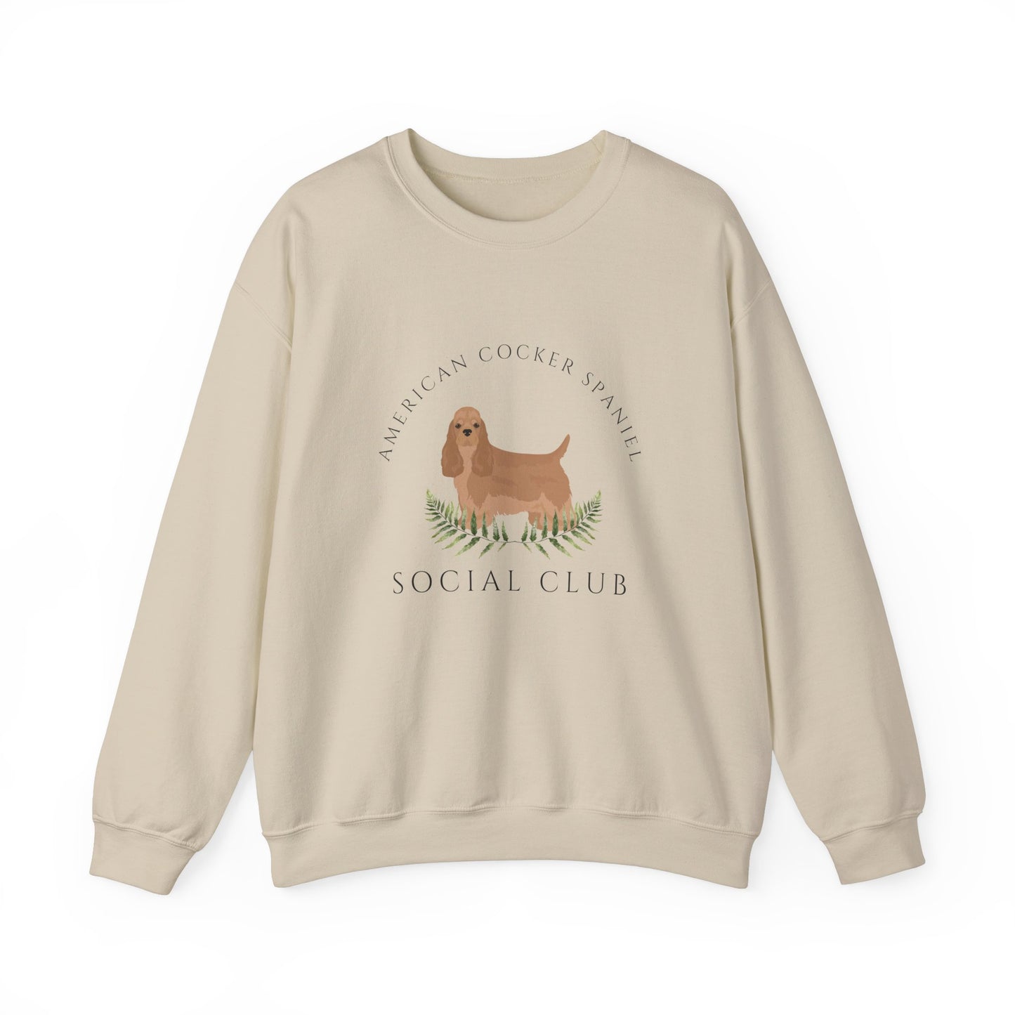 American Cocker Spaniel Dog Social Club Unisex Heavy Blend Crewneck Sweatshirt, Dog Mom Gift