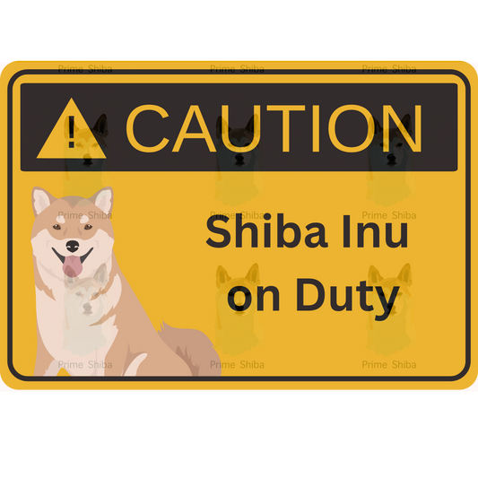 Shiba Inu Dog 5in Transparent Caution Sticker