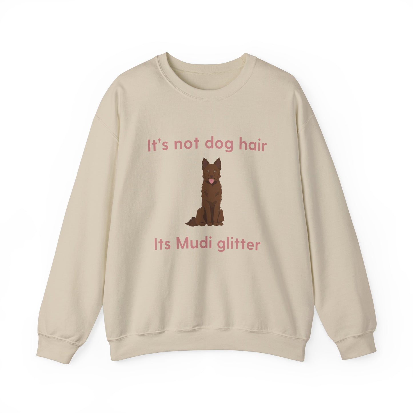 Mudi Dog Glitter Funny Unisex Heavy Blend Crewneck Sweatshirt, Mudi Mom, Mudi Gift, Mudi Lover