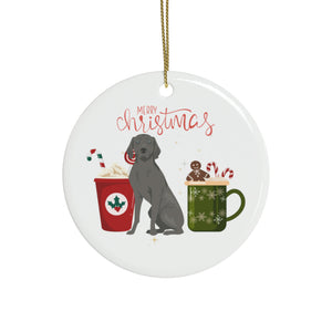 Weimaraner Dog Ceramic Ornament