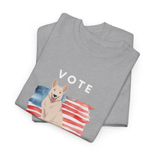 Load image into Gallery viewer, White Swiss Shepherd Dog Vote 2024, Election Unisex Heavy Cotton Tee, Dog Mom Gift, AKC
