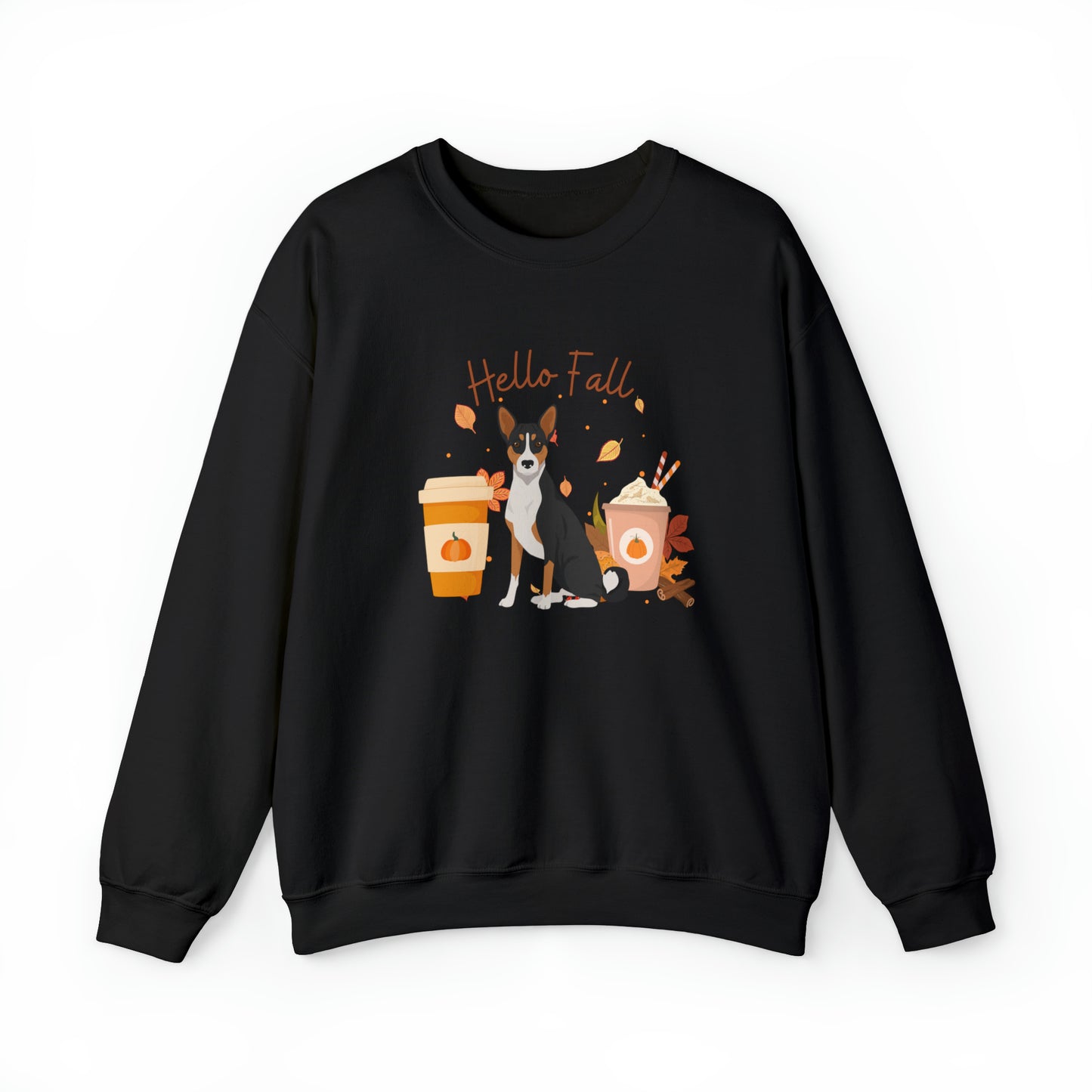 Basenji Dog Fall Halloween Unisex Heavy Blend Crewneck Sweatshirt